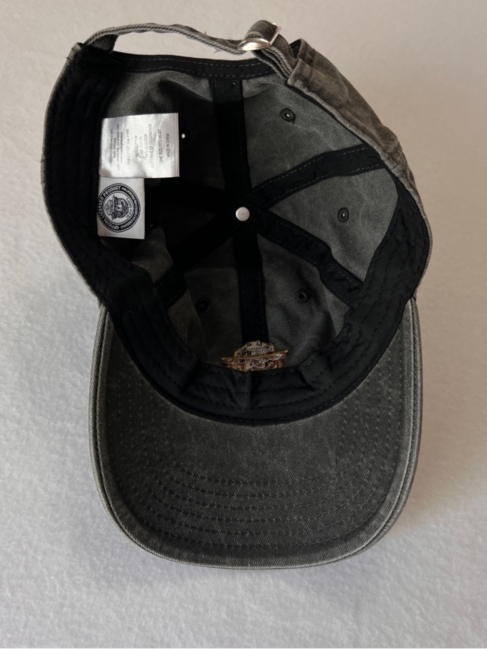 Smokey Bear Official Hat Cap Strapback One Size Grey Adjustable Distressed - Picture 5 of 5